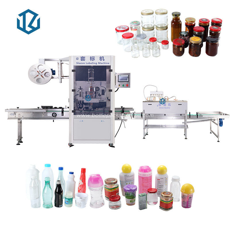 Water Drinks Bottle Shrink Sleeve Labeling Equipment With Steamer